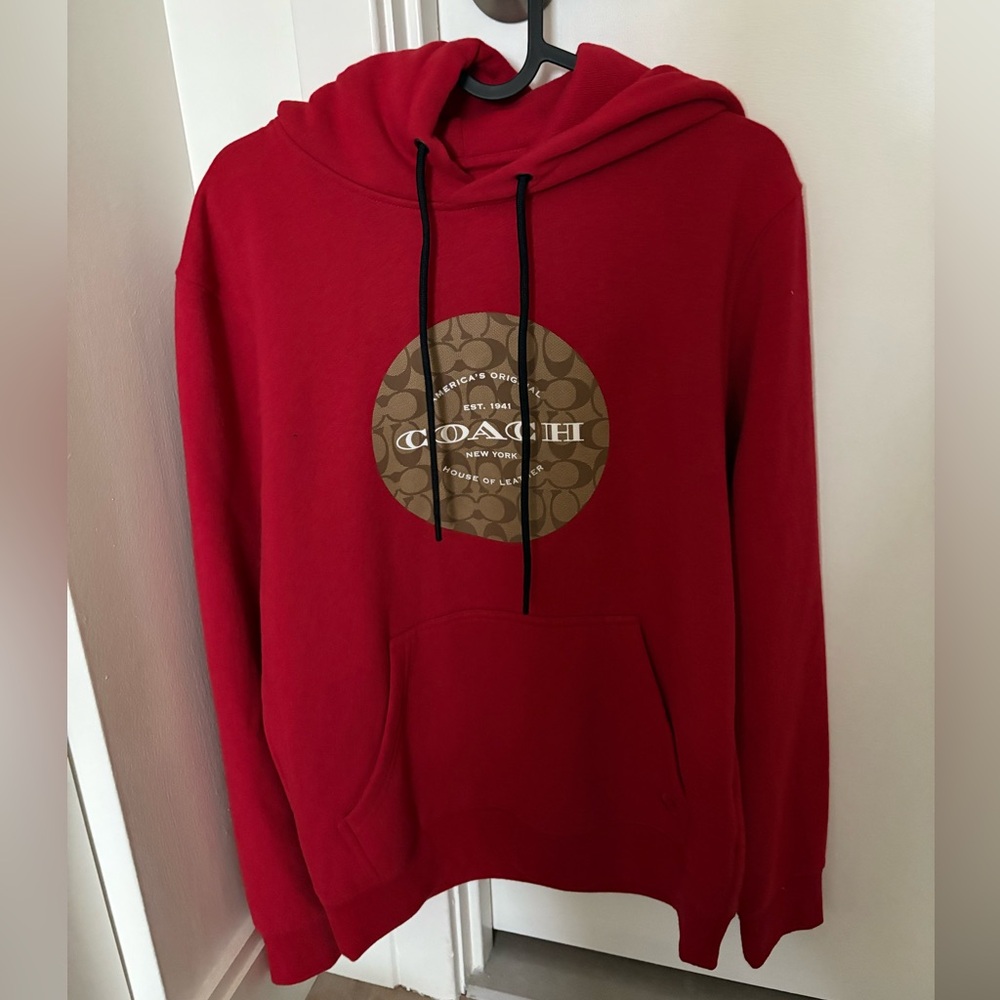 Coach Red Graphic Sweater
